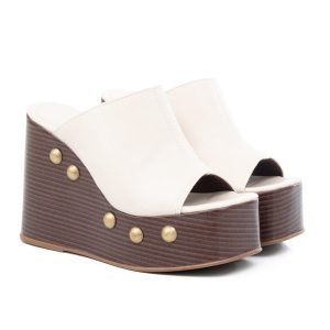 Tamanco Anabela Off White
