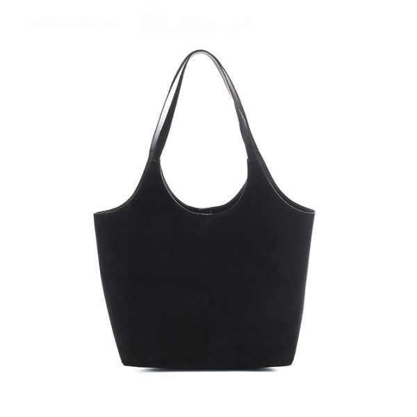 Maxi Bolsa de Camurça Preta Loja de Sapatos MM Store Shoes