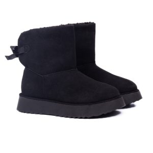 Bota Feminina Estilo UGG Preto com Pelinho