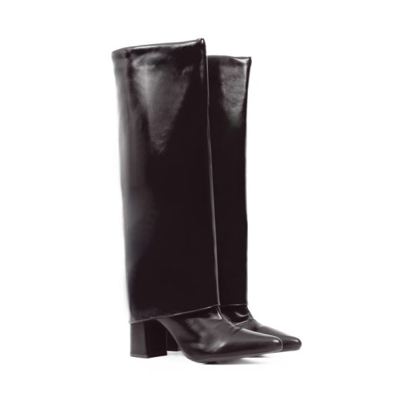 Bota Capa Marrom de Cano alto e Salto Bloco MM Store Shoes
